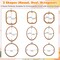 9 Pcs Large Embroidery Hoop Frame Decorative Imitated Wood Display Frame(Mixed Shape)